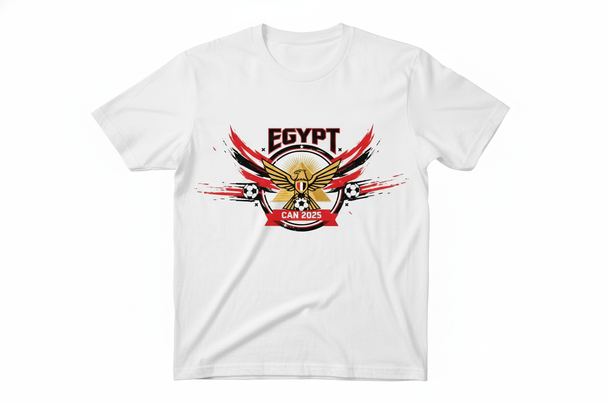 T-shirt blanc Égypte flat